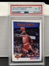 Michael Jordan 1991 NBA Hoops Slam Dunk PSA 6 EX-NT #IV