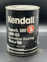 Kendall Superb 100 10W-40 Motor Oil 1 Quart Empty Can