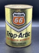Phillips 66 Trop-Arctic All Season Motor Oil Can 1 Quart Empty Can
