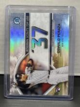 Oswald Peraza 2023 Bowman Chrome Bowman Scouts Top 100 Rookie RC Refractor Insert #BTP-37