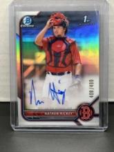 Nathan Hickey 2022 Bowman Chrome Rookie RC Refractor (#408/499) Auto #CPA-NH