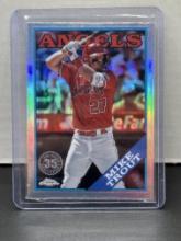 Mike Trout 2023 Topps Chrome 1988 Design Refractor Insert #88CU-2