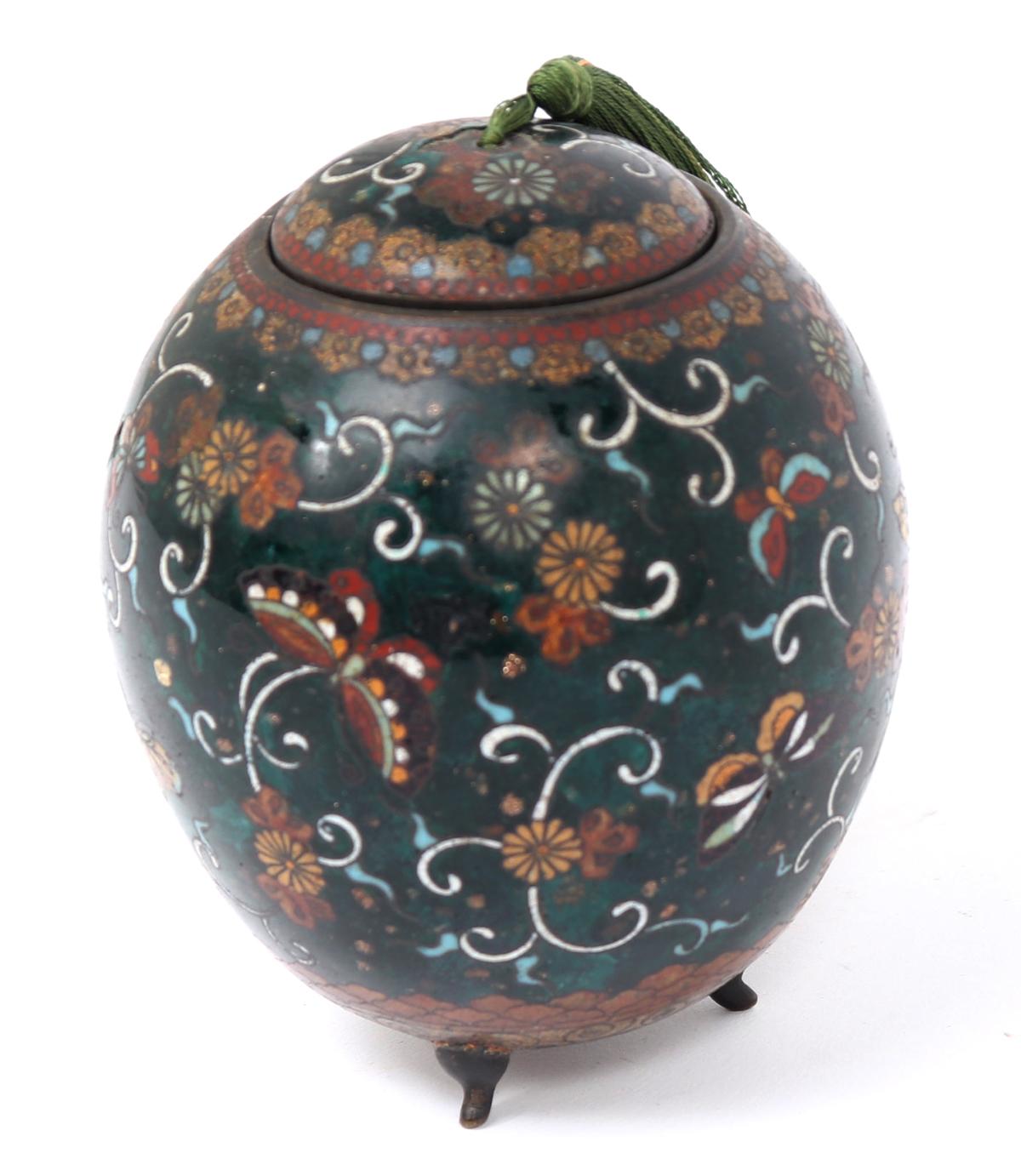Fine Chinese Butterfly Cloisonne Vessel