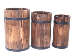 Set of Three Chinese Wood Nesting Hat Stands