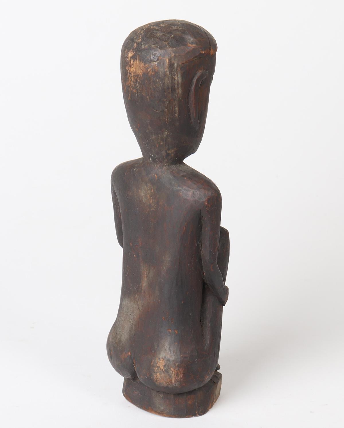 Seated Bulul Wood Carved Statue