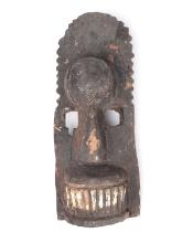 African Wood Carved Mask, Bamileke Style 20th c.