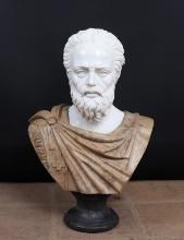 Fine Carved Marble Bust of Roman