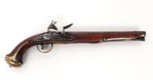 Massive European Flintlock Holster Pistol, 18th C.