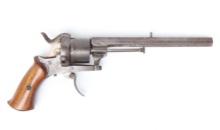 Long Barrel Pin-Fire Revolver Pistol, Belgian Proof 1810-1853