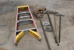 Ladder and Assorted Hand Tools