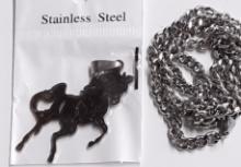 Stainless Steel Necklace Horse