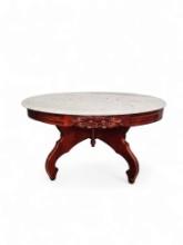 Italian Marble Oval Coffee Table