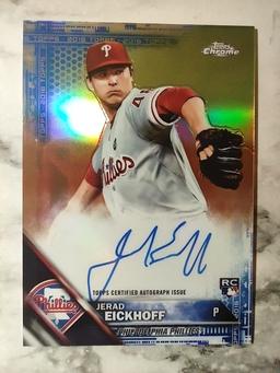 2016 Topps Chrome Rookie Refractor Blue Jerad Eickoff /150