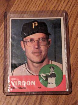1963 Topps #55 Bill Virdon Vintage Pittsburgh Pirates Baseball Card