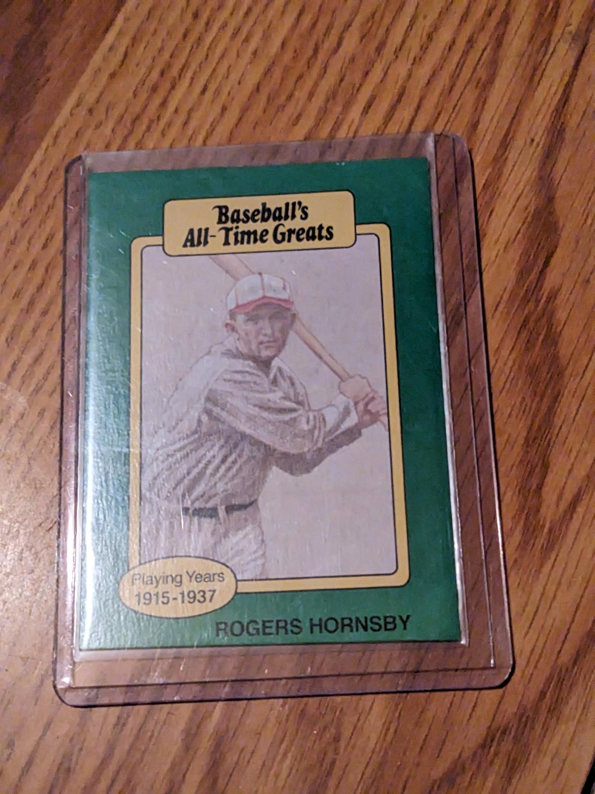 1987 Rogers Hornsby Baseball All-Time Greats ML Baseball Card