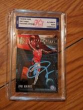 Joel Embiid 2022 hoops 2022 Panini hoops auto Authenticated by Fivestar Grading Graded
