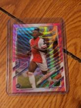 2020 Topps Chrome UEFA Champions Pink Wave Refractor Lassina Traoré Rookie