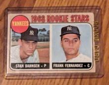 Stan Bahnsen & Frank Fernandez 1968 Topps Baseball Rookie Stars #214