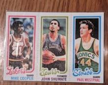 Mike Cooper John Shumate Paul Westphal Lakers Spurs Sonics 1980 1981 Topps