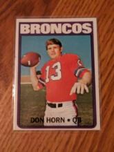 1972 Topps Vintage Football Don Horn #178 Denver Broncos
