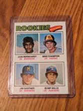 1977 Topps Baseball #494 Rookie Infielders-RCs- BERNHARDT/CHAMPION/GANTNER/WILLS