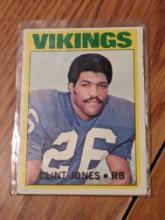 1972 Topps Football #166 Clint Jones Minnesota Vikings Vintage
