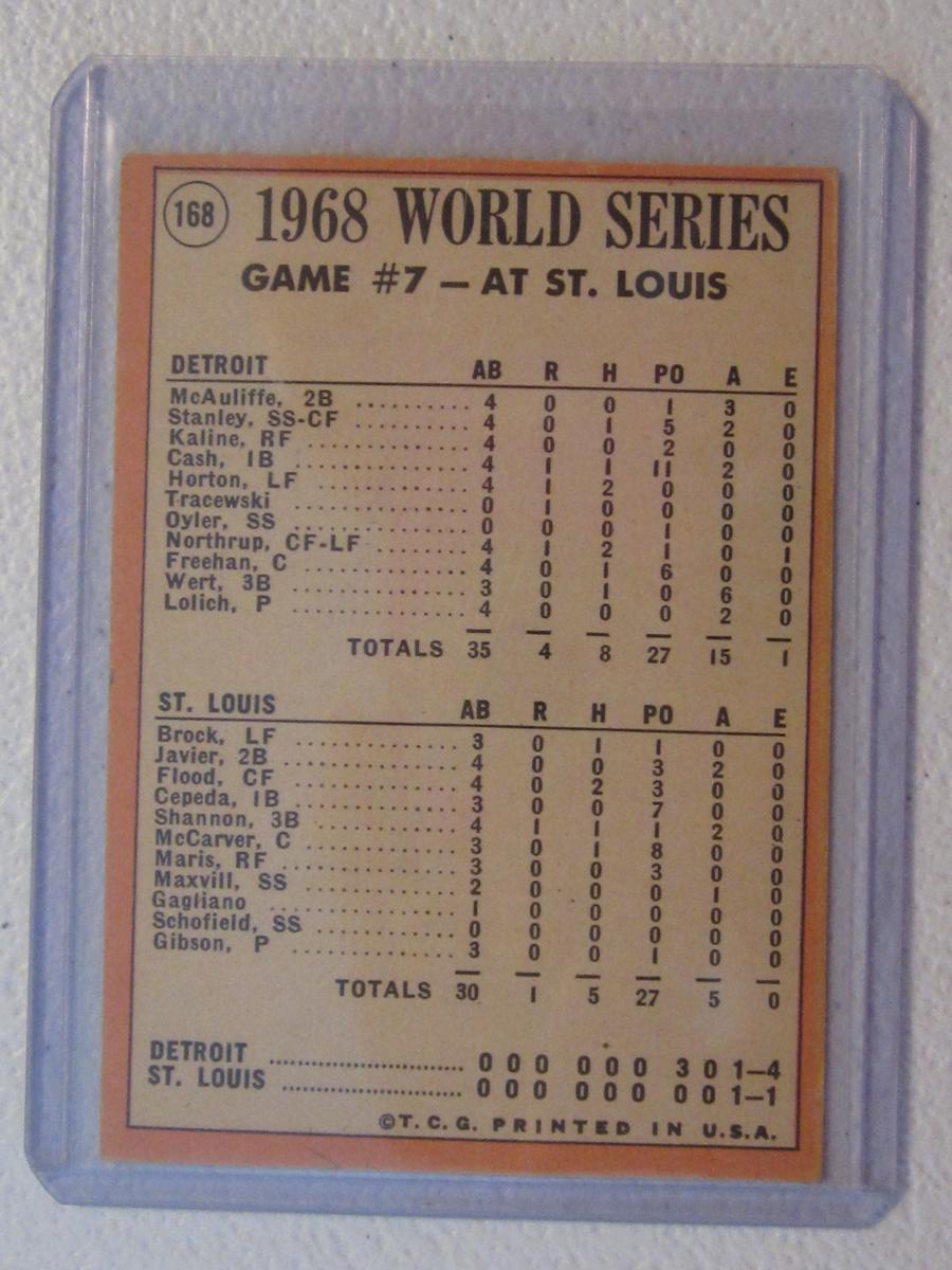 1969 TOPPS NO.168 1968 WORLD SERIES GAME 7
