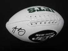 AARON RODGERS SIGNED JETS WHITE FOOTBALL COA