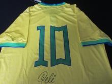 Pele Signed Jersey COA Pros