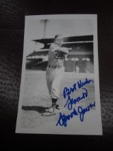 FOREST JACOBS SIGNED BW POST CARD COA