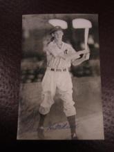 BILLY BILL HITCHCOCK SIGNED BW POST CARD COA