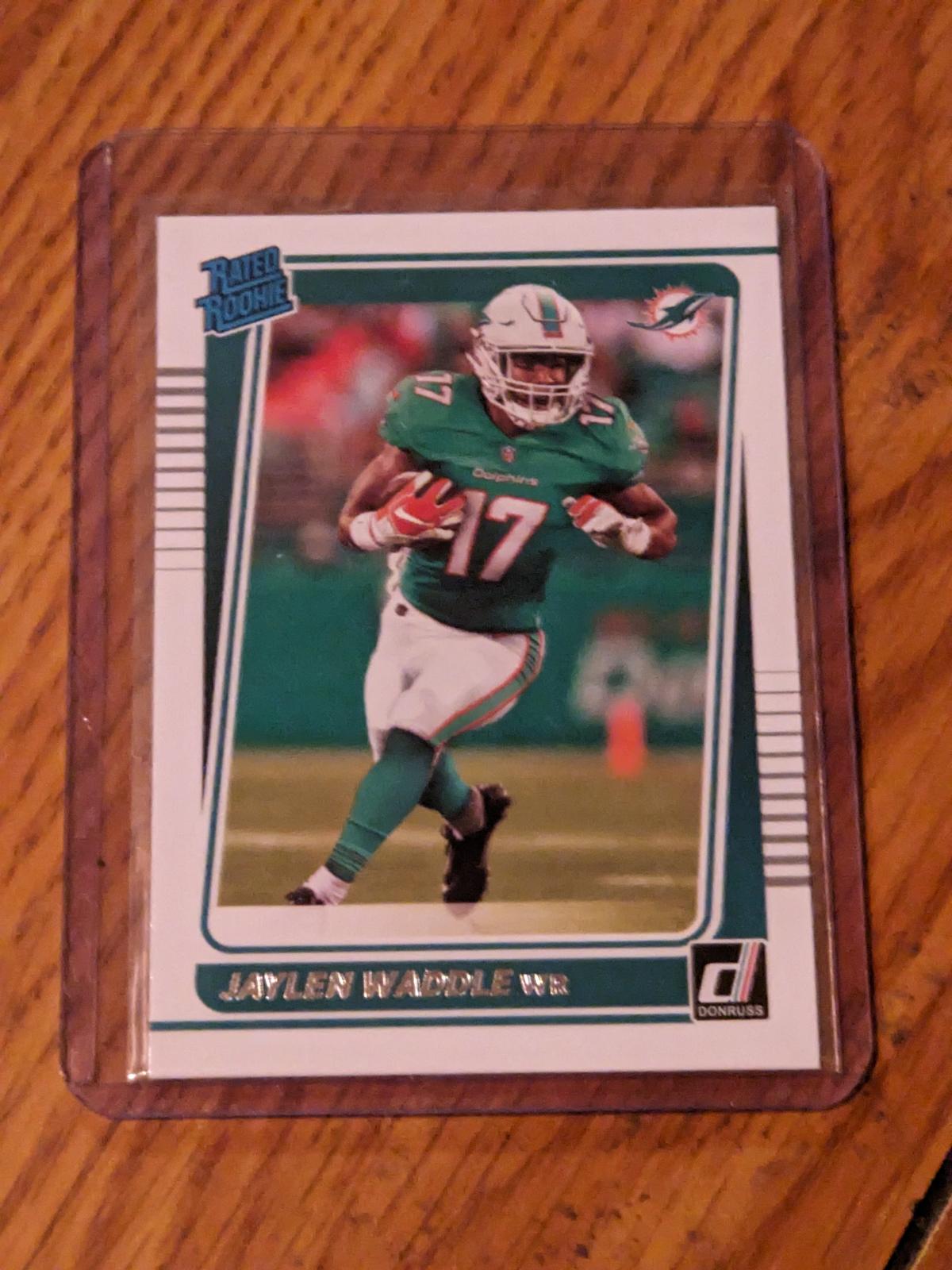 2021 Panini Donruss Jaylen Waddle Dolphins Rated Rookie Card #263