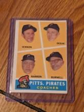 1960 Topps Mickey Vernon/Frank Oceak/Sam Narron/Bill Burwell Pittsburgh Pirates