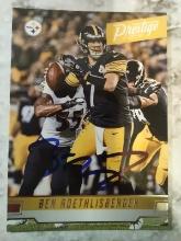 Hand Signed Ben Roethlisberger Card W/COA