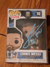 Lionel Messi Autographed Funko Pop figure with coa