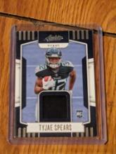 Tyjae Spears 2023 Absolute Football Rookie Jersey Patch #ARM-26 Titans RC