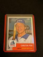CARLTON FISK MLB HOF - 2022 TOPPS CHROME PLATINUM REFRACTOR PARALLEL CARD # 410