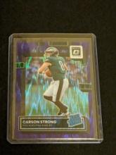2022 Donruss Optic CARSON STRONG Purple Shock Rated Rookie #211 Eagles