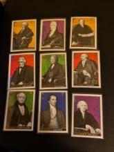 x9 presidential cards 2017 goudey Upper Deck with george washington too