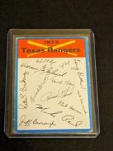 1974 Topps Baseball Texas Rangers Red Team Checklist Vintage MLB Card