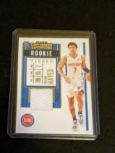 2020-21 Contenders Killian Hayes RC Rookie Ticket Jersey Patch #RS-KHY Pistons