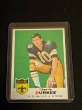 1969 Topps Charlie Durkee Rookie New Orleans Saints #257