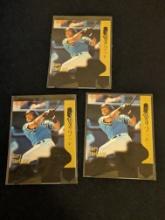 x3 lot all being 1996 Topps Laser Baseball Card #78 Gary Sheffield's