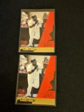 x2 lot both being 1996 Topps Laser Cecil Fielder Detroit Tigers Baseball Card #105 Die Cut