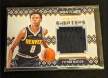 2022-23 NBA Hoops Winter Peyton Watson Rookie Sweaters Patch  #RS-PW Nuggets