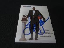 Larry Johnson signed basketball card COA