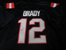 Tom Brady signed football jersey COA