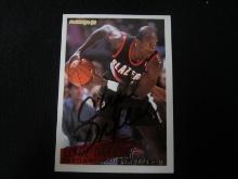 Clyde Drexler signed basketball card COA