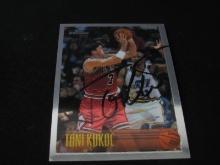 Toni Kukoc signed basketball card COA