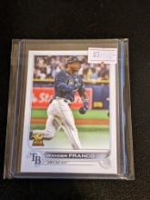 Wander Franco Trophy Cup RC Rookie 2022 Topps Series 1 Card No 215 Rays